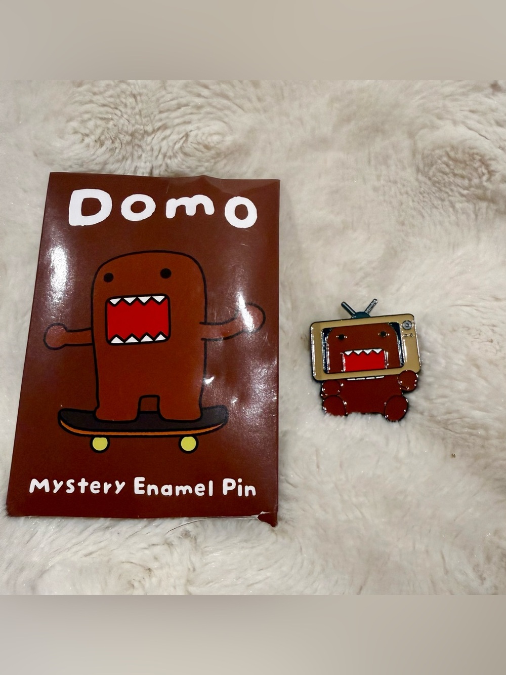 Domo Poses Blind Enamel Pin